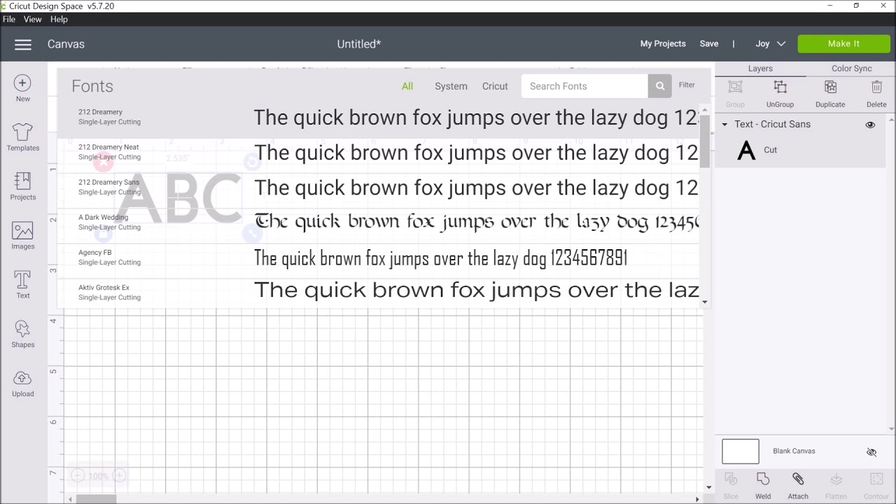 Cricut Design Space - How to organize the fonts - YouTube
