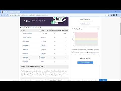 October Marathon CodeChef Solution