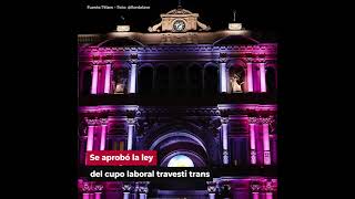 📣 Se aprobó la ley del cupo laboral travesti trans
