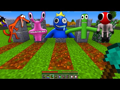 CHOOSE THE RIGHT GRAVE ALL RAINBOW FRIENDS ROBLOX BLUE GREEN RED ORANGE PINK MINECRAFT