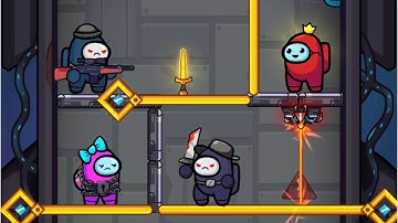 Rescue Impostor Pull The Pin Puzzle Game All Levels New Gameplay