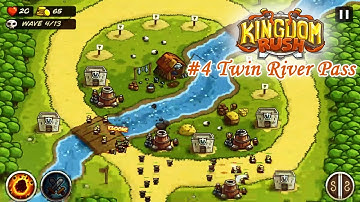 Kingdom Rush Level 4 - Twin Rivers Pass [Hard Difficulty - 3 stars]