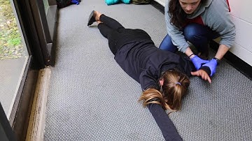 Ski Patrol: lone rescuer log roll