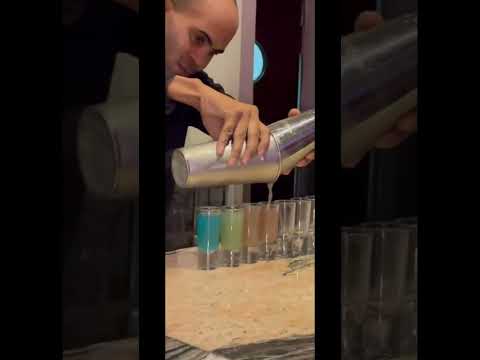 No Hands Challenge 🍹 Rainbow  Shot Pouring Satisfying ASMR | Viral No Hands Song Trend #shorts