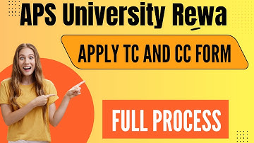 APSU TC and CC Form kaise bhare | APSU tc and cc