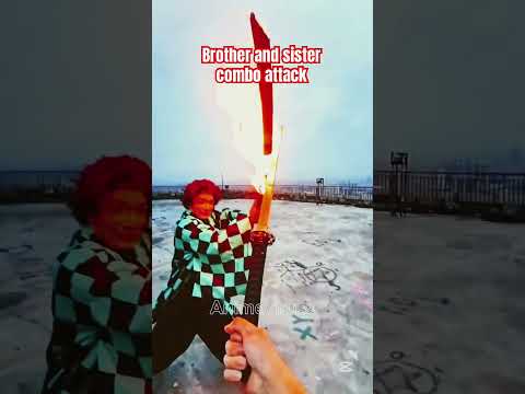 Hinokami kagura first form nezuko burn tanjiro sword demonslayer cosplay liveaction shorts