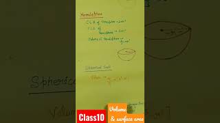 #class10 Maths volume surface area formula chart on chart paper #math