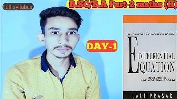 Differential equations Day-1 Lalji Prasad Types of Differential Equations  im.roshanraja