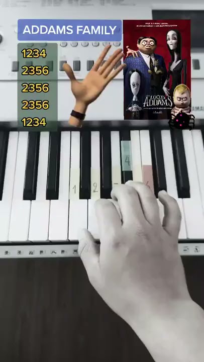 The Addams Family - Los Locos Addams (PIANO TUTORIAL) EASY Piano Fácil Con Números