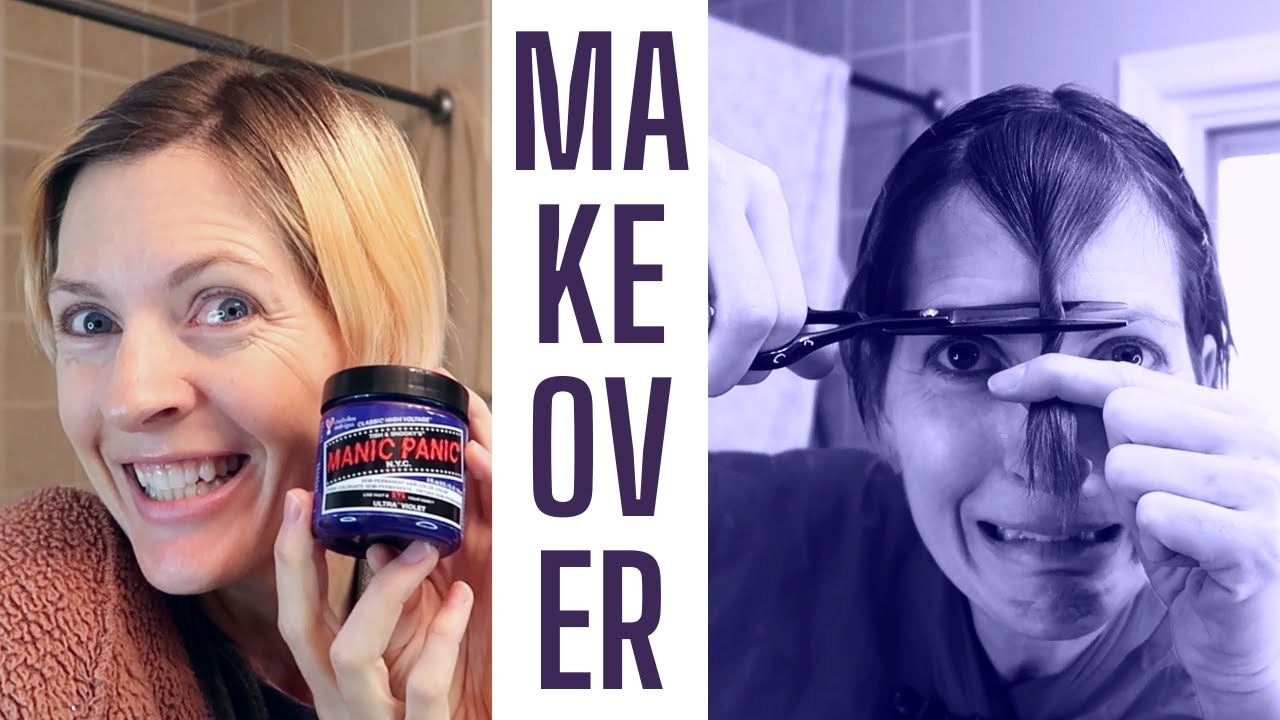 Manic Panic Ultra Violet + Cutting My Bangs