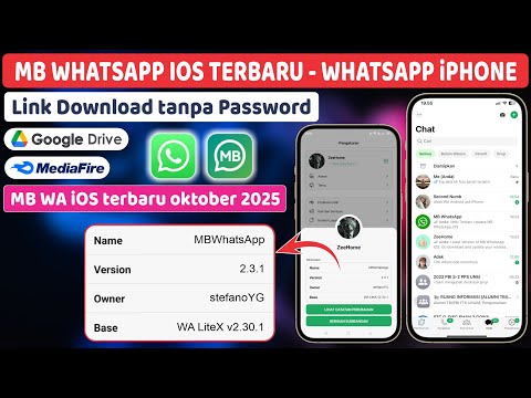 MB WHATSAPP IOS TERBARU 2025 WA Mod Paling Stabil Anti Crash Download NO Password 