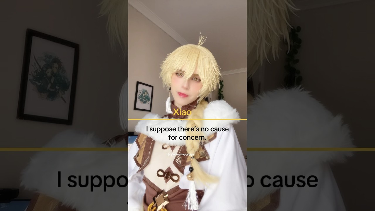 He wanted Xiao to stay 🥲 #genshincosplayer #genshinimpact #genshin #short #gamer #xiao #cosplay