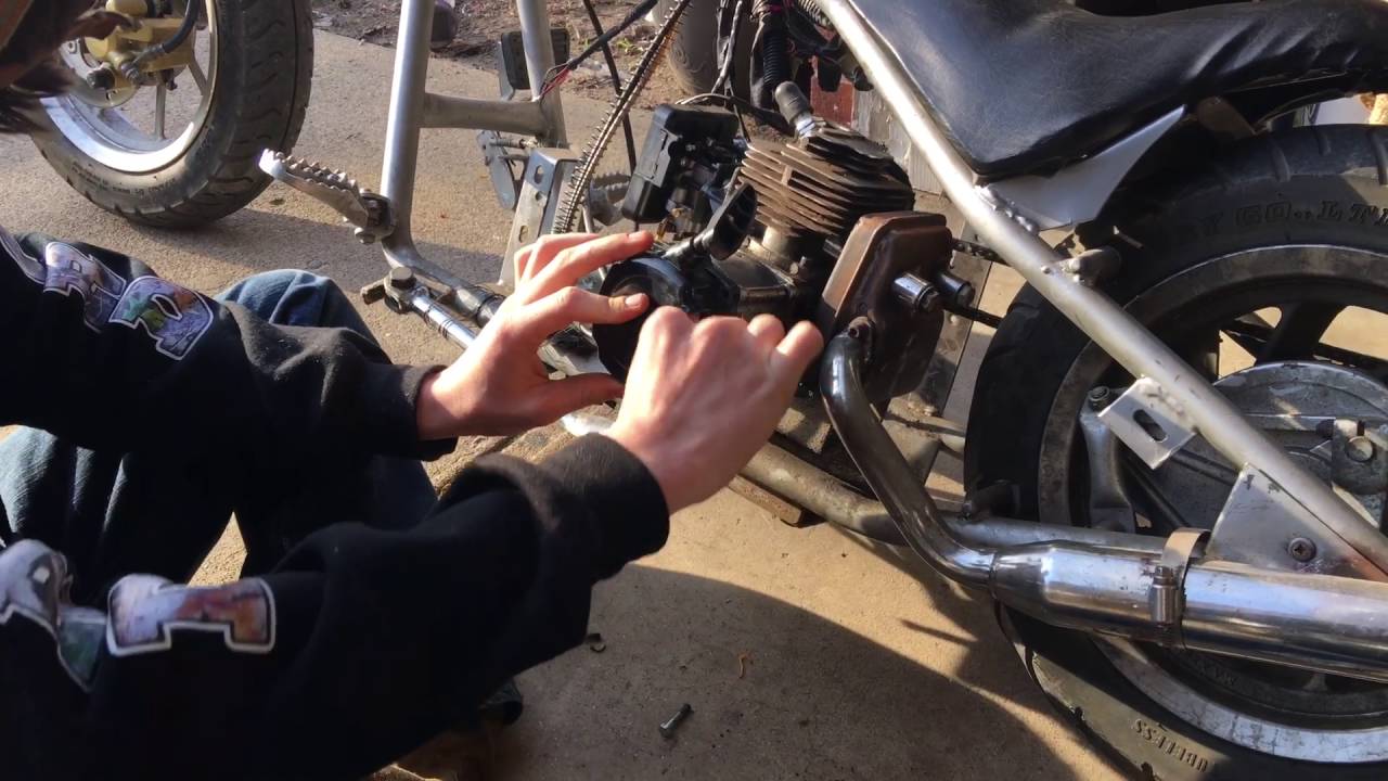 Trying to fix a weed eater engine on a bike! - YouTube