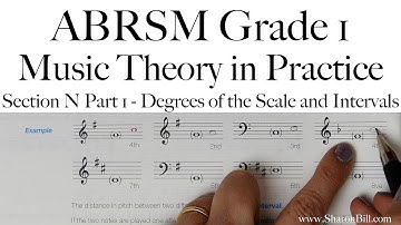 ABRSM Grade 1 Music Theory Section N Part 1 Degrees of the Scale and Intervals with Sharon Bill