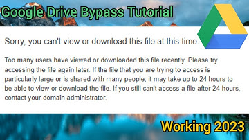 How to bypass Google Drive download limit! (Easy and Quick)