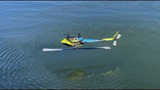 SAB goblin Kraken 580 12s flying up the river 4K 60fps