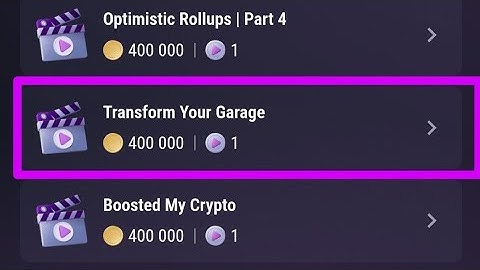 Transform Your Garage | Tapswap Code | #tapswapcode #crypto