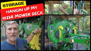 john deere 1025r mower deck storage | not laying on the ground anymore
