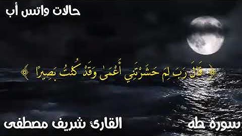 القارئ|شريف مصطفى| حالات واتس اب سورة طه
