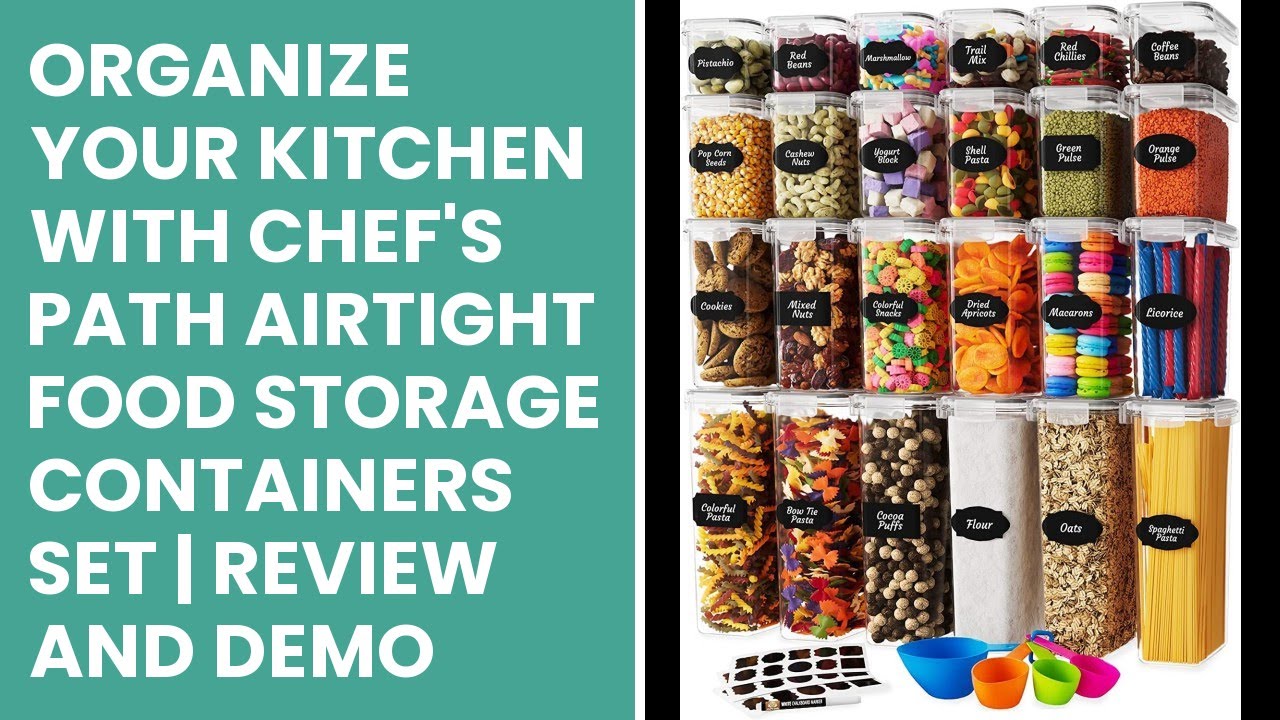 Organize Your Kitchen with Chef's Path Airtight Food Storage Containers Set | Review and Demo