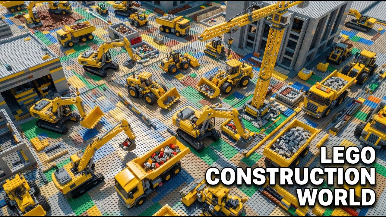 LEGO Heavy Machinery in Action  Ultra Realistic Construction Simulation 4K