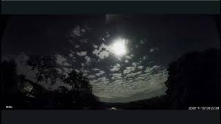 clouds at night time lapse