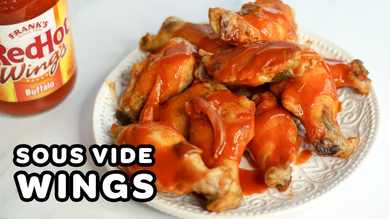 Sous Vide Chicken Wings with Franks hot buffalo sauce YouTube