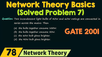 Basics of Network Theory (Solved Problem 7) | Problem on Bulbs