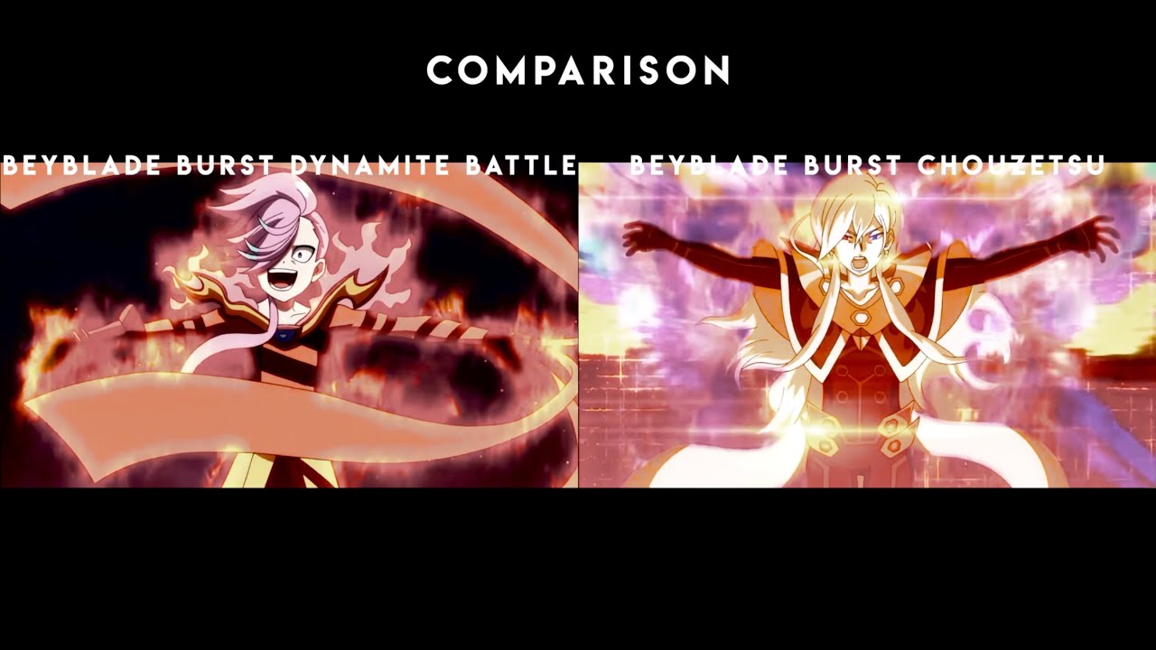 Comparison: PHI vs PAYNE / Pain - Double Prominence Dive - Beyblade Burst Dynamite Battle Phoenix