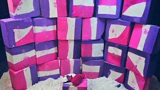 💗💜🤍 Dyed Soft Dusty Crispy Mini Chalk Wall Crush Gym Chalk ASMR Satisfying Relaxing 😌 ♥️ 💕  screenshot 4