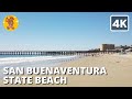 San buenaventura state beach walking tour  ventura 4k ultra   binaural sound