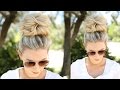 Easy Messy Bun using No Bobby Pins