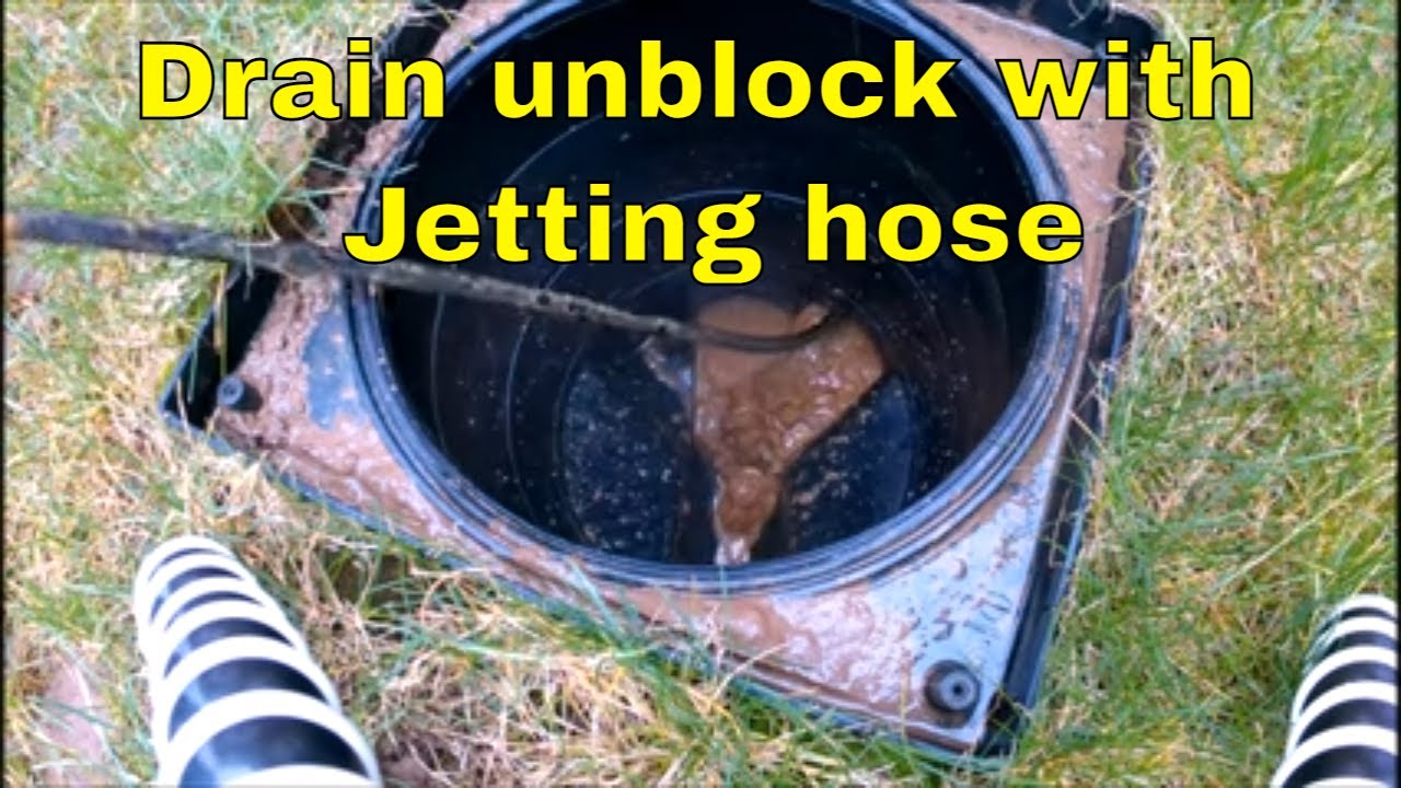 Drain unblock with Jetting hose blocked drain YouTube