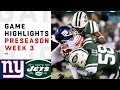 Giants vs. Jets Highlights | NFL 2018 Preseason Week 3