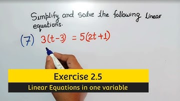 Exercise 2.5  (Q7 and Q8) Class 8 | Ex 2.5 Q7 class 8 ncert Maths | ch:2 Linear equations CBSE 8th