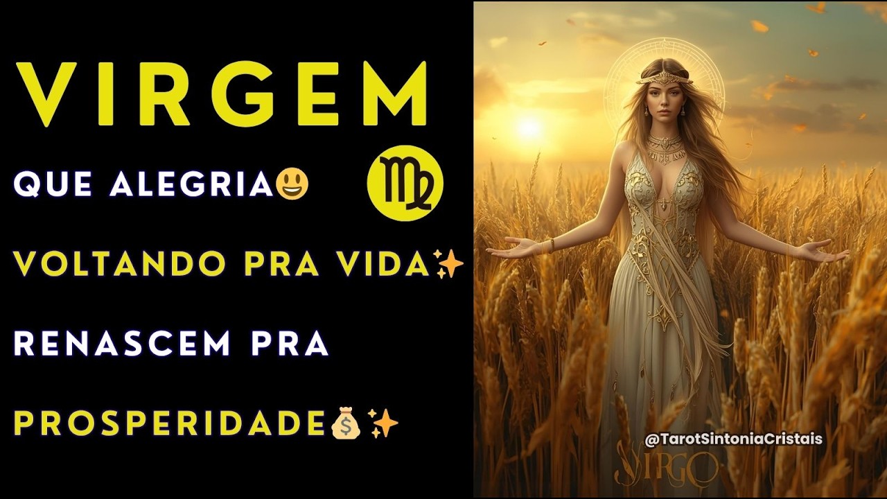 VIRGEM♍ QUE ALEGRIA😃 VOLTANDO PRA VIDA✨️ RENASCEM PRA PROSPERIDADE💰✨️