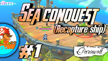 Dawn of isles アカツキランド Sea conquest (Recapture ship)gameplay #1 | Farewell | The End.