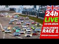 LIVE: Nürburgring 24h Qualifiers RACE 1 | 🇬🇧 ADAC RAVENOL 24H NÜRBURGRING 2024