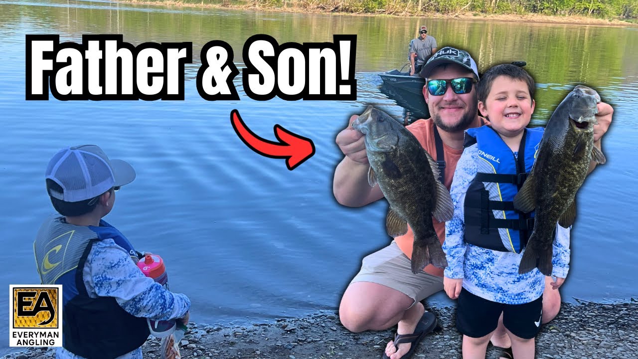 Spring Smallmouth Bass Fishing on the Susquehanna River | My Son's First Time on the Boat!