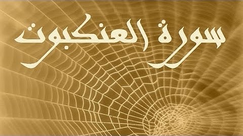 سورة العنكبوت بصوت خالد الجابري أبو زيد