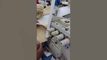 waistband elastic attach by overlock machine.