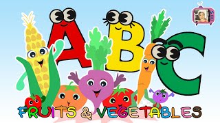 ABC Fruits and Vegetables for Toddlers | Fruit and Vegetable Alphabet | ABC Fruit Phonics Songs