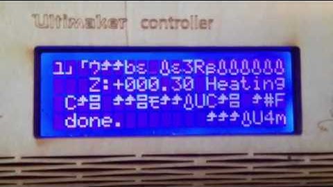 Ultimaker Ulticontroller Flaking Out