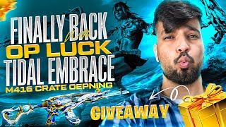 Finally Back With OP Luck 🥵 | Tidal Embrace M416 Crate Opening   Big Giveaway 🤑