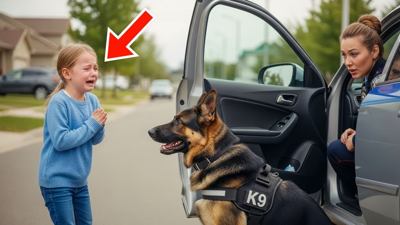 Het meisje benaderde de politieagent en zijn hond: „Kom naar mijn huis“ – en liet echt iedereen gesc