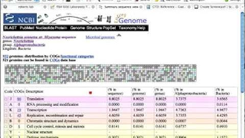 Bacterial Genome COG
