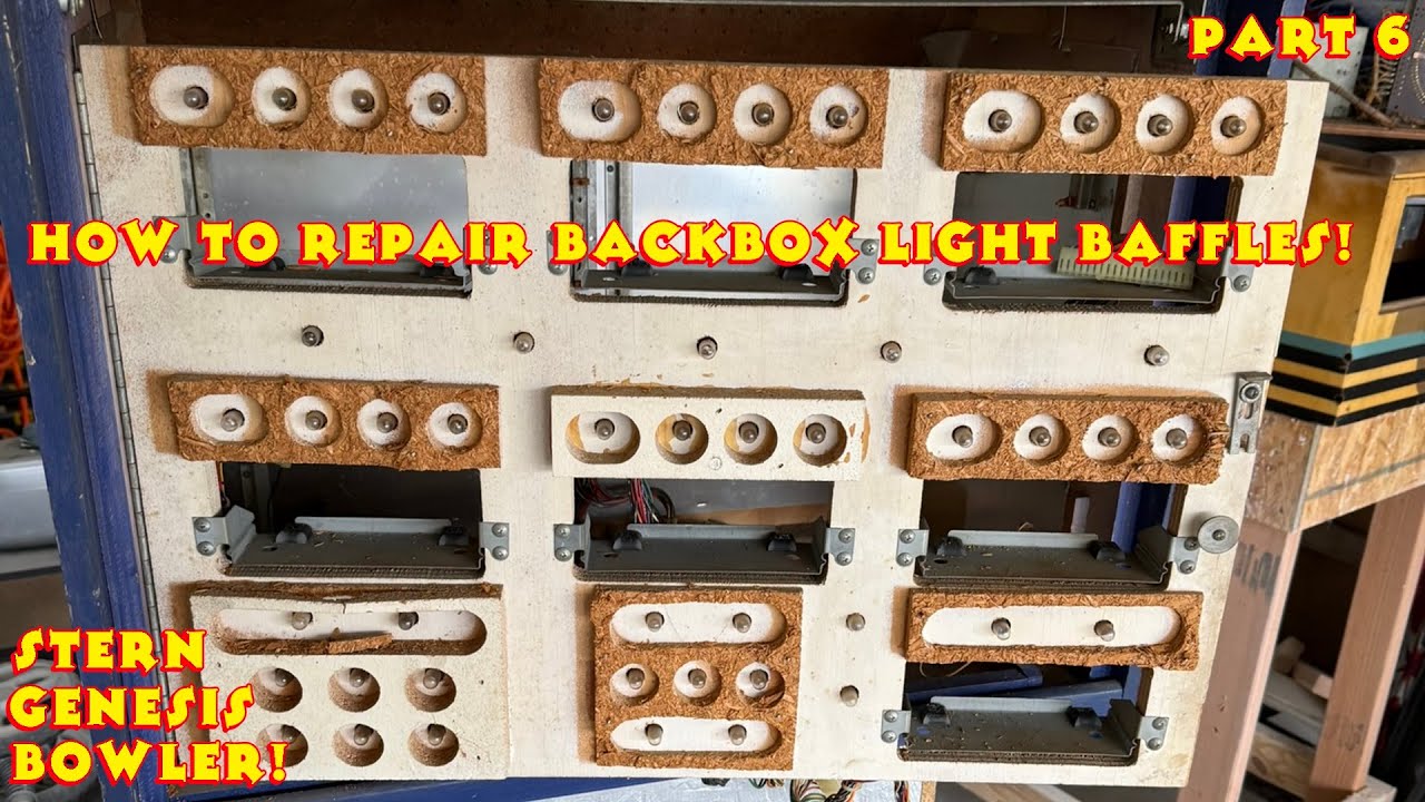 Как отремонтировать световые перегородки в пинбольном автомате! - Stern Genesis Shuffle Bowler Ma...