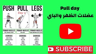 Push pull legs day 2. . اليوم الثاني عضلات الظهر والكتف الخلفي والباي