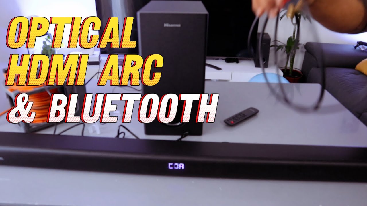 How To Connect HISENSE Soundbar To LG TV Using Optical cable, HDMI ARC
