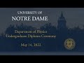 Department of Physics Undergraduate Diploma Ceremony